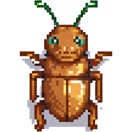 Tiny bug (cockroach) partying emoji
