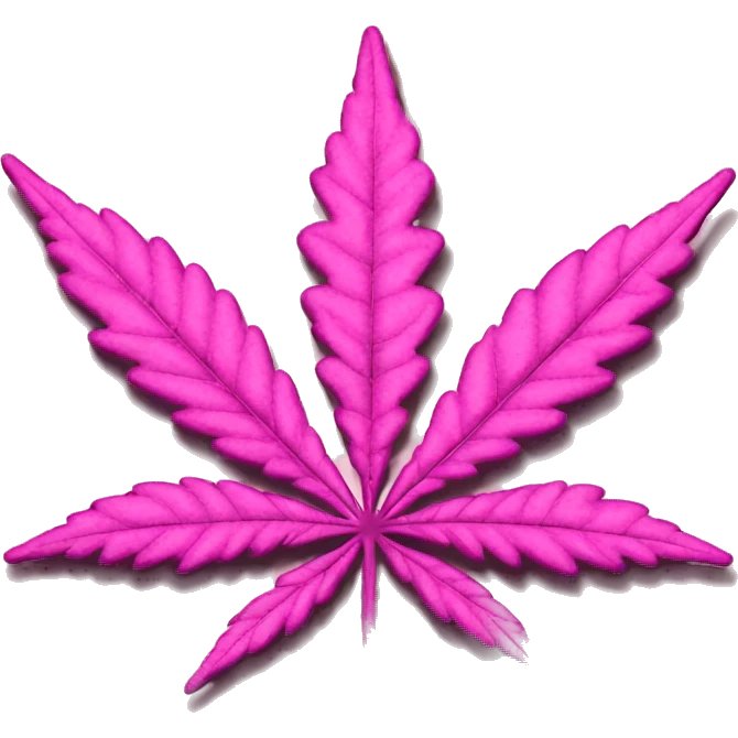 Pink marijuana leaf emoji