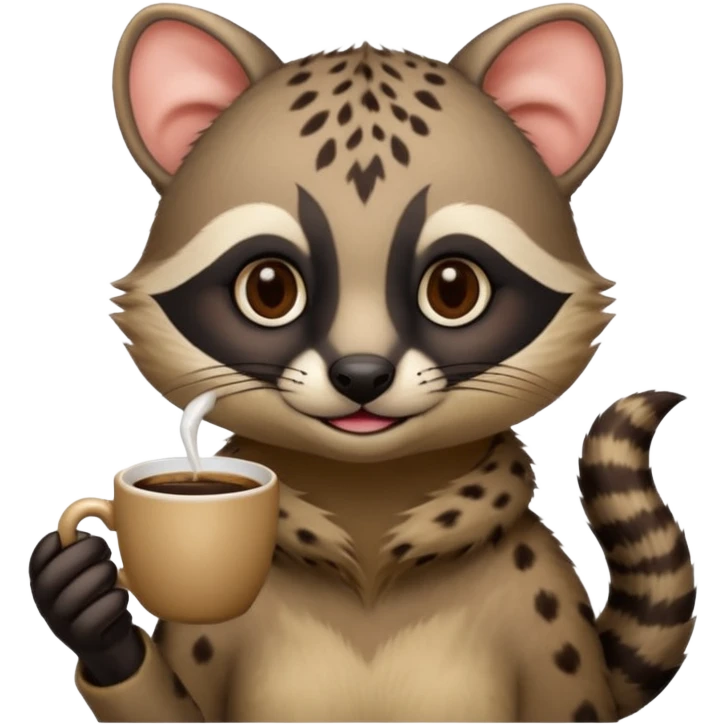 civet is drinking coffee emoji