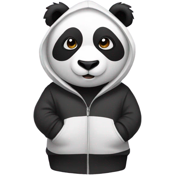 Panda with a hoodie on  emoji