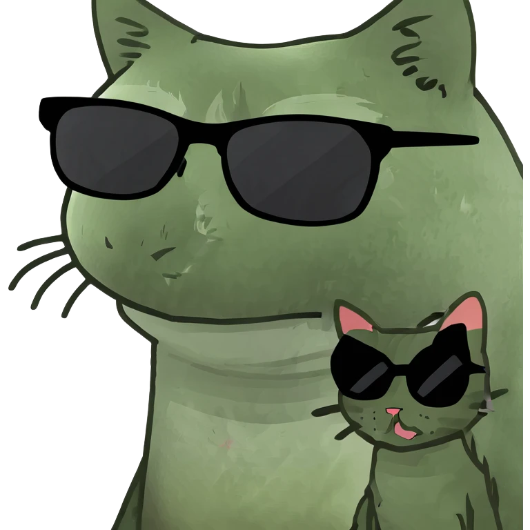Cat with sunglasses emoji