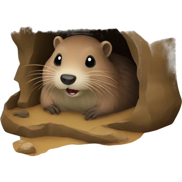 Beaver burrow emoji