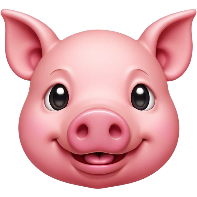 Cinematic Comical Pig Portrait Emoji, Head tilted dramatically with an exaggeratedly amused expression, featuring a striking rosy-pink hide with a playful snout and wide, expressive eyes filled with playful disbelief, Simplified yet hilariously expressive features, highly detailed, glowing with a slightly sassy glow, high shine, dramatic yet playful, stylized with an air of cheeky mischief, bright and endearing, soft glowing outline, capturing the essence of a spirited and over-the-top pig, so meme-worthy it feels like it could oink its way into internet fame instantly! emoji
