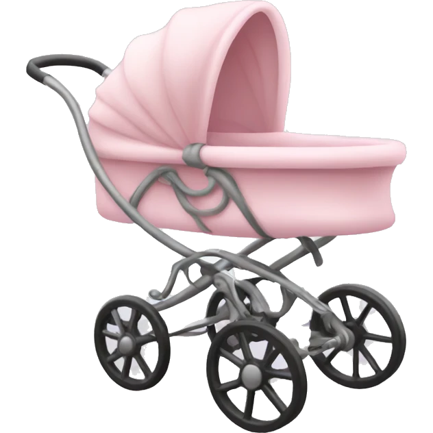 Light pink fancy baby stroller emoji