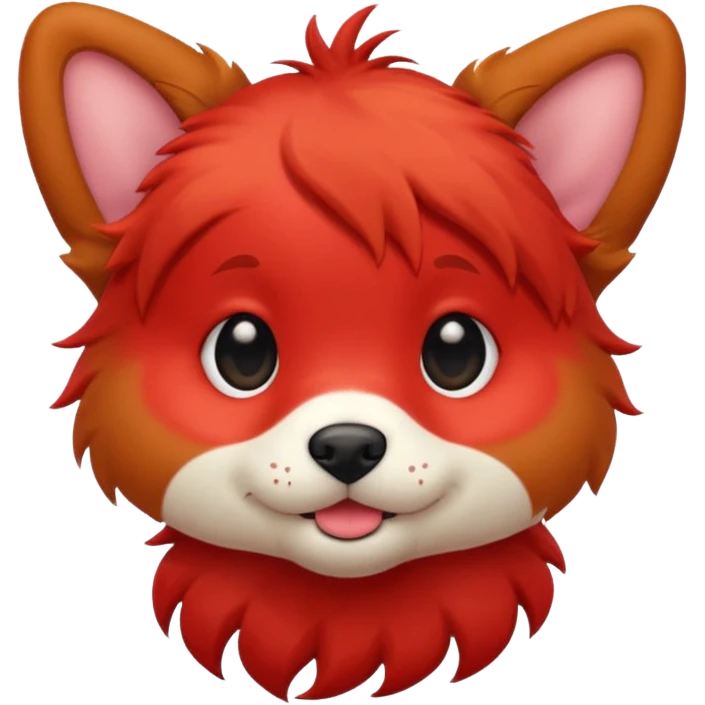 puppy dog red emoji