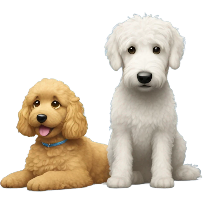 Bluey and a golden doodle  emoji