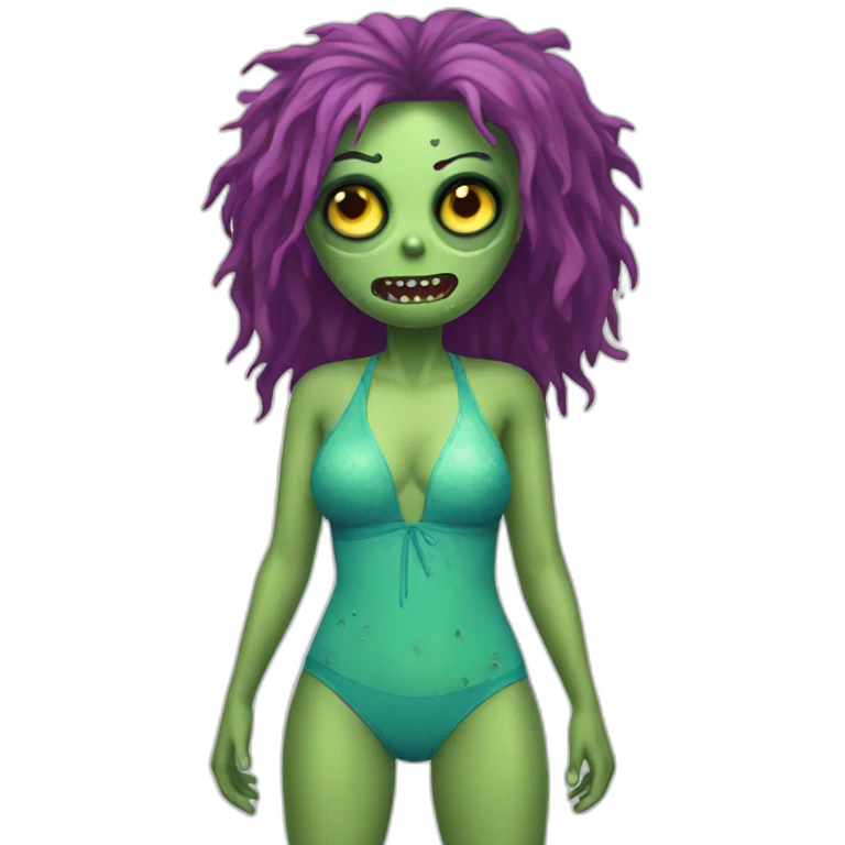 zombi wearing a swimsuit emoji