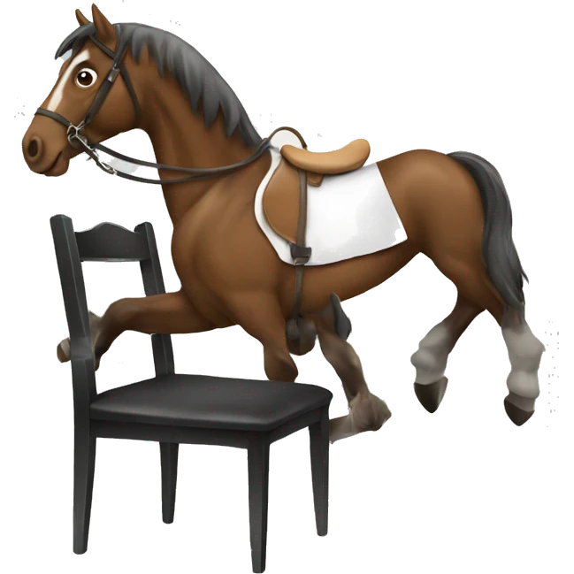 Horse riding a chair  emoji