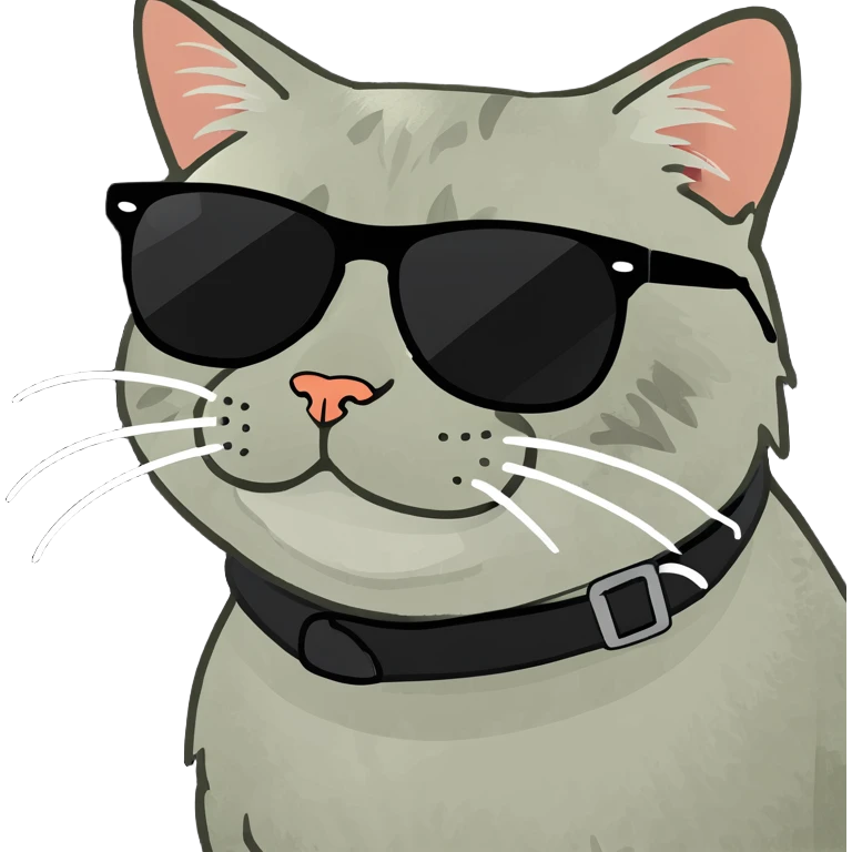 Cat with sunglasses emoji