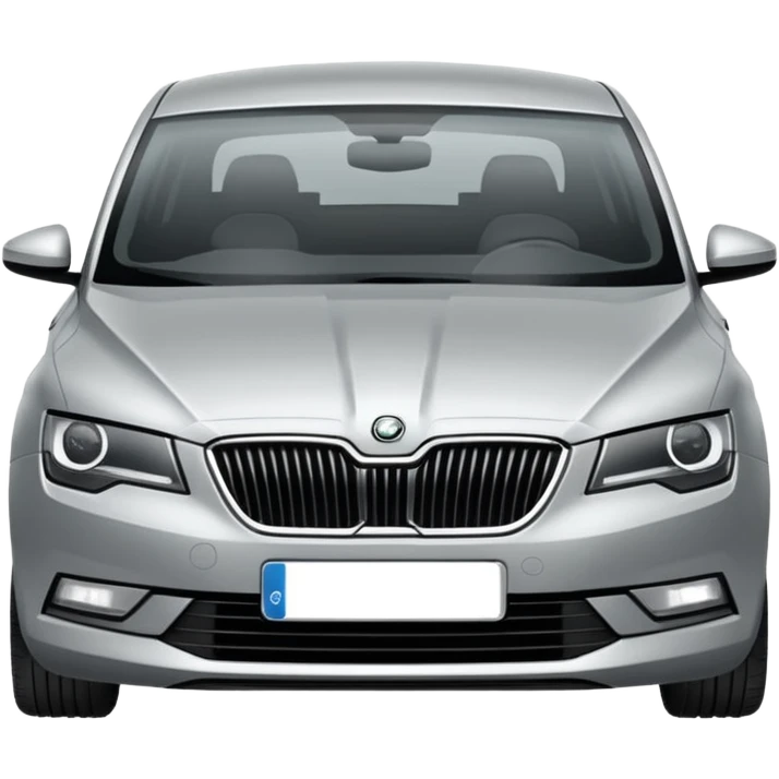 Stribrne Auto škoda emoji