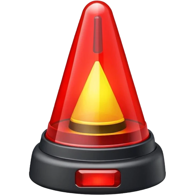 ne maják, ale majáček z auta s blikajícím červeným výstražným světlem emoji