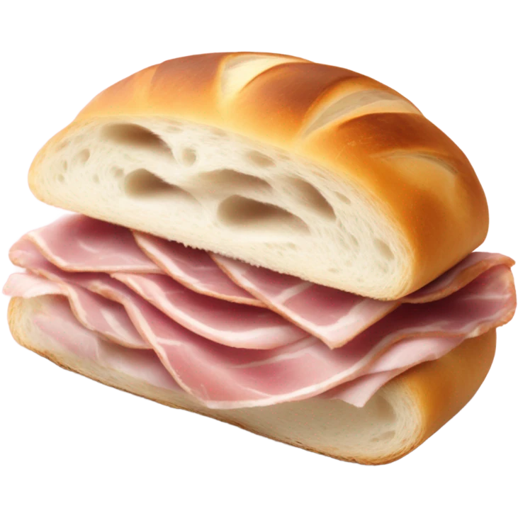ciabatta with ham emoji