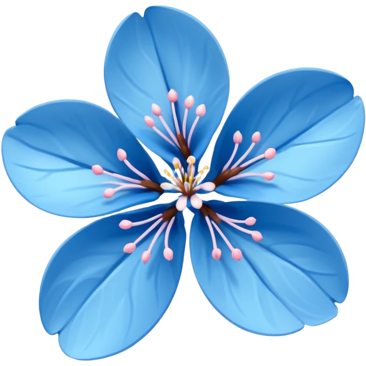 blue cherry blossom emoji