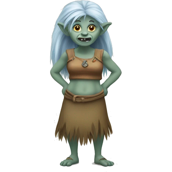 Standing female troll emoji emoji