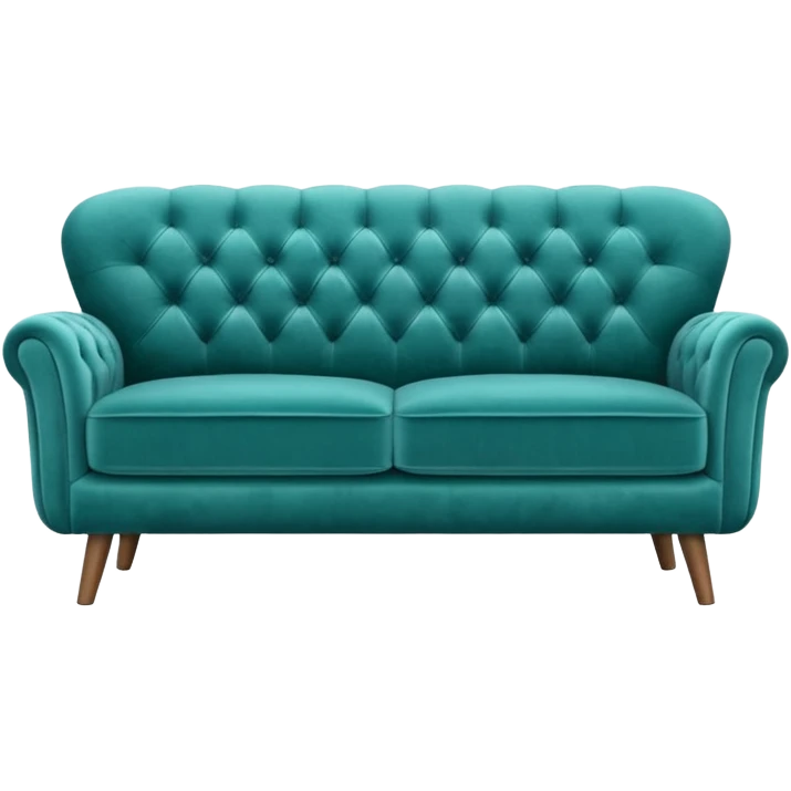 Modern teal couch emoji