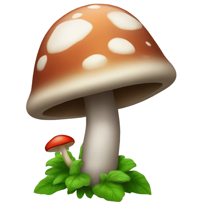 this emoji 👽 with a large mushroom as a hat emoji
