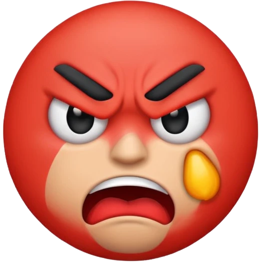 angry emoji with red face emoji