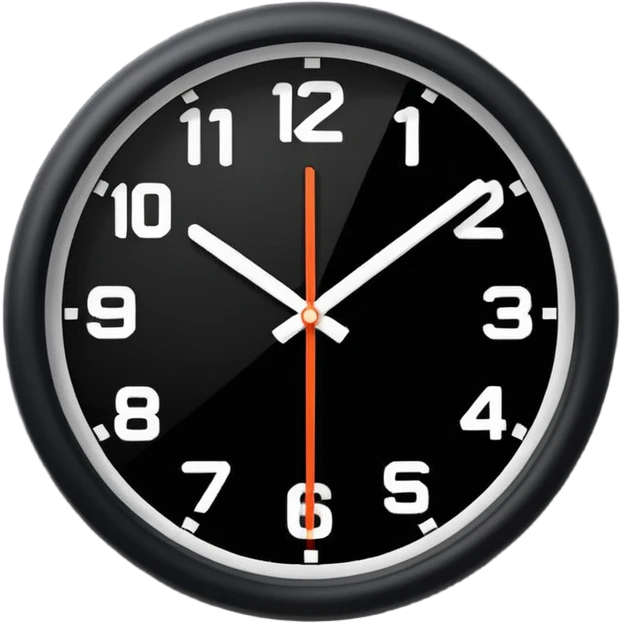 black day light clock emoji