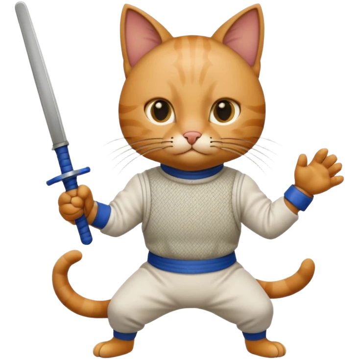 CAt fencing  emoji