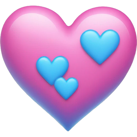 Pink and blue heart emoji