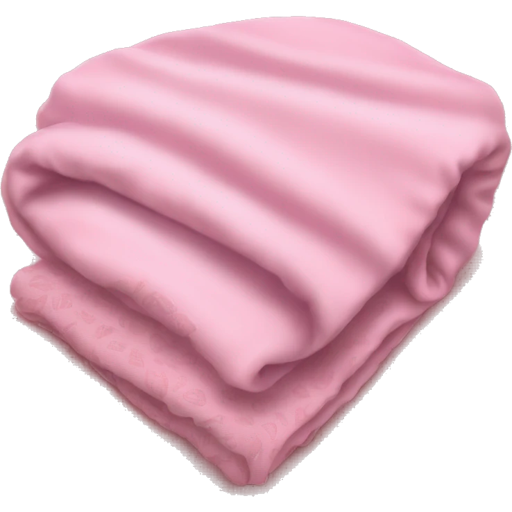 pink baby blanket curled up emoji