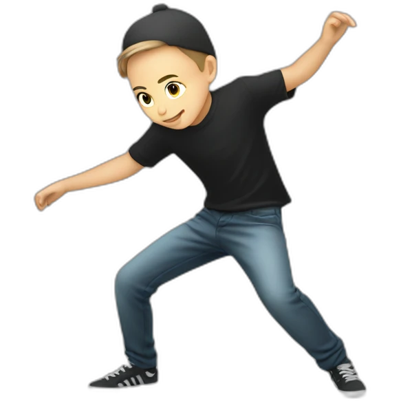 smooth techno russian kid dancing emoji