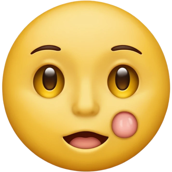 Yellow round emoji with finger on mouth and one eye close emoji