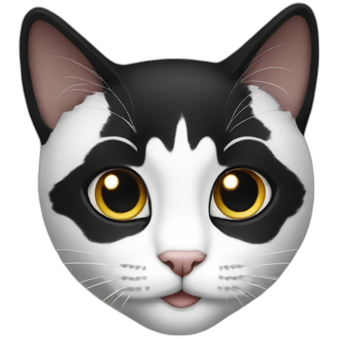 Black and white cat emoji