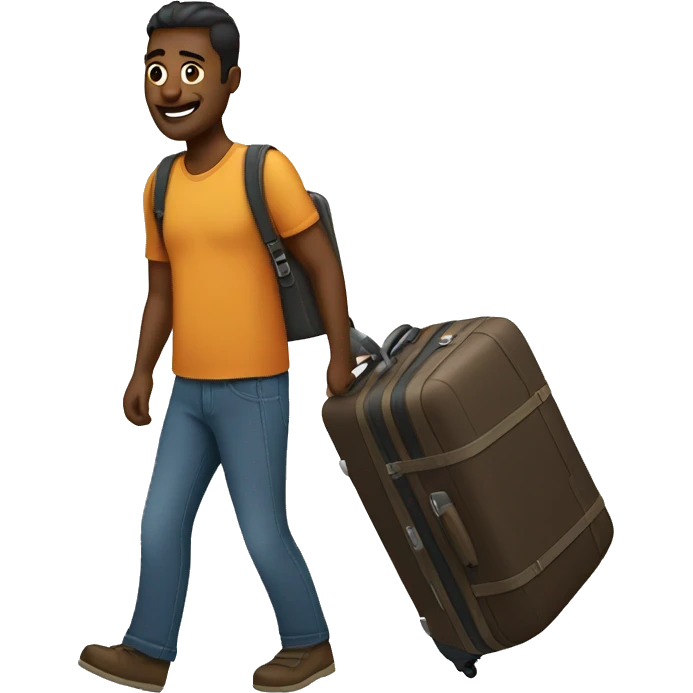 Travel dad with luggage emoji