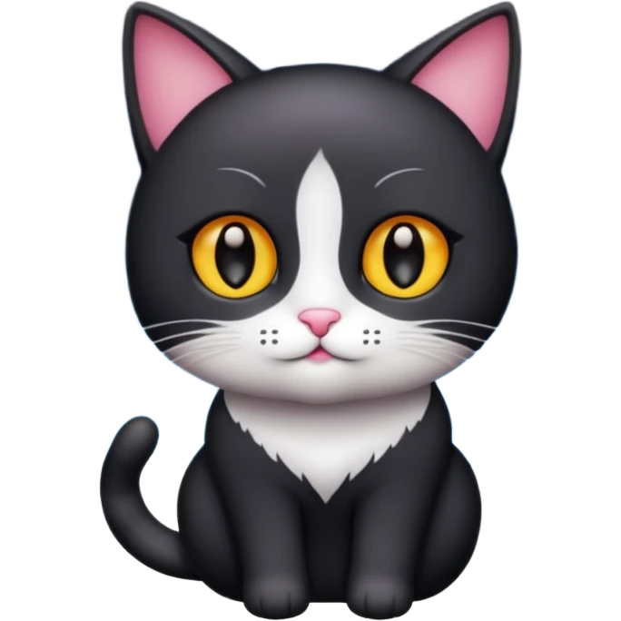 Crea un gato con ojos de estrellas  emoji