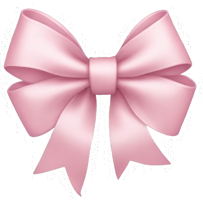 Light pink bow emoji