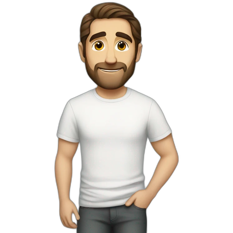 jake gyllenhaal cartoon wearing shirt emoji