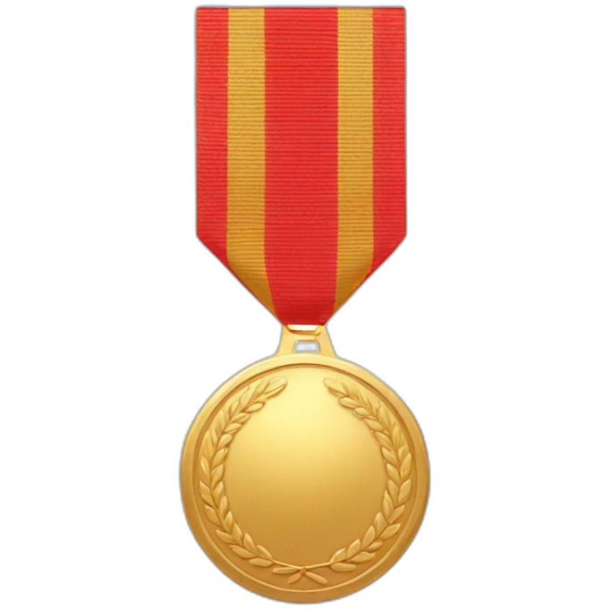 gold medal red ribbom emoji