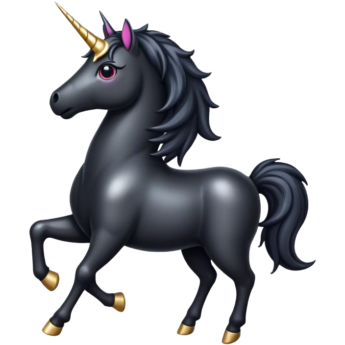 Black unicorn emoji