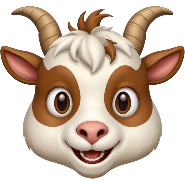 Face de chèvre drole emoji