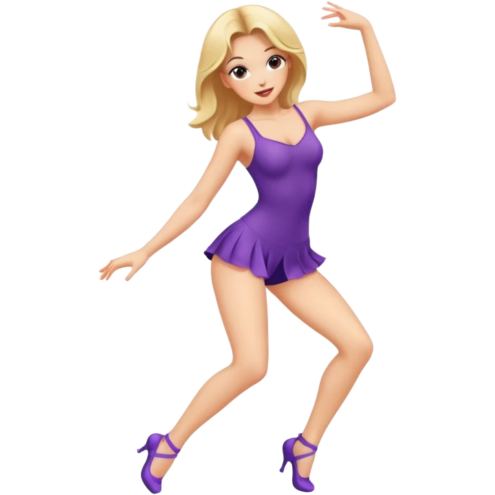 sexy girl, playful pose, dancing emoji