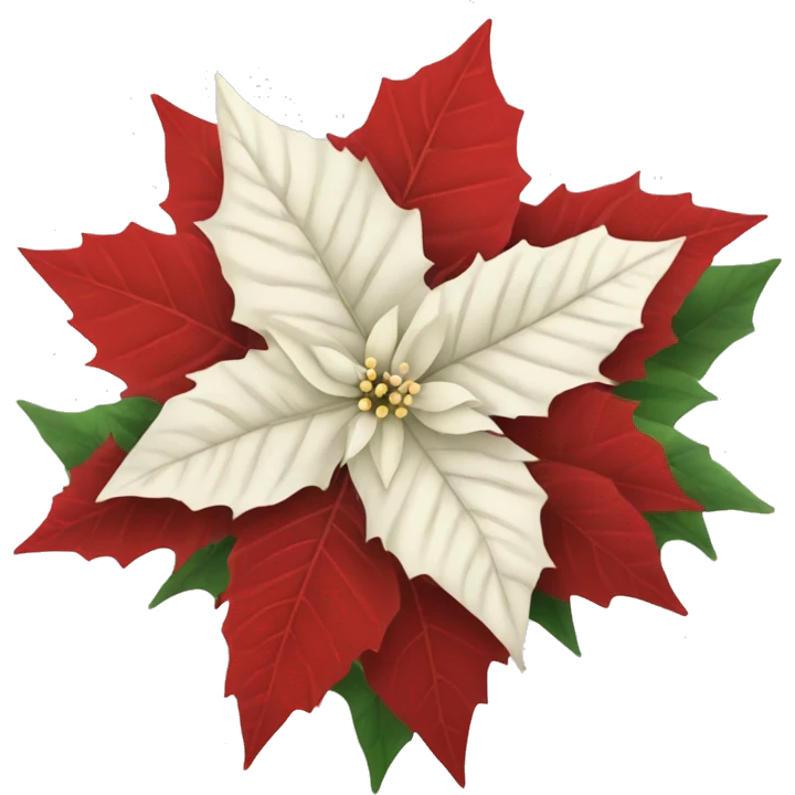 Red and white poinsettia emoji