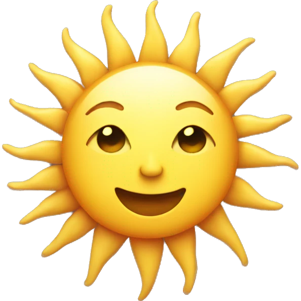 Sun with a baby face emoji