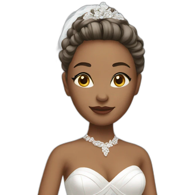 Model in wedding dress emoji