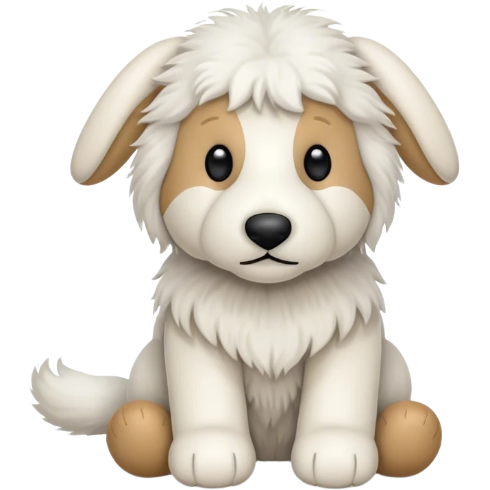 Jellycat sheepdog stuffed animal emoji
