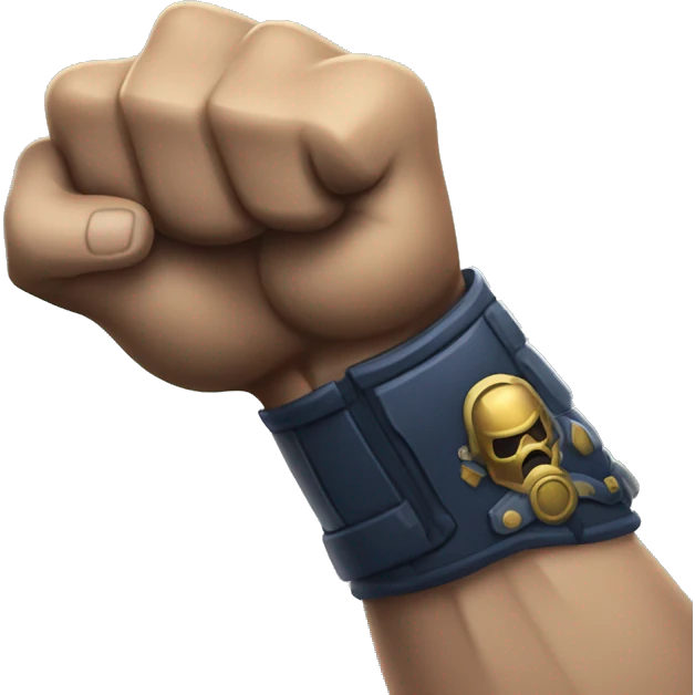 Space marine arm flexing muscle emoji