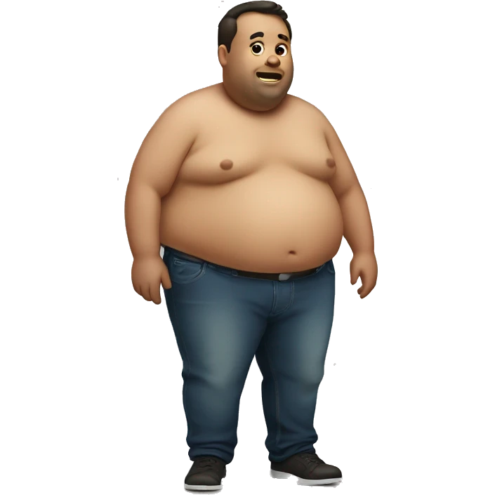 Fat man with a big belly emoji
