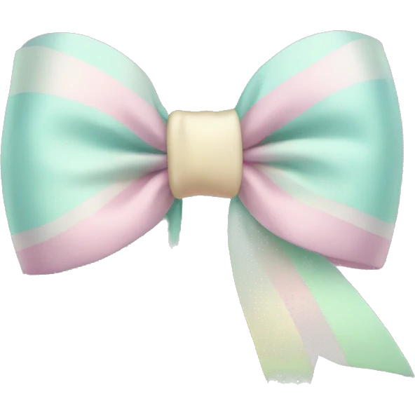 Pastel colored bow emoji