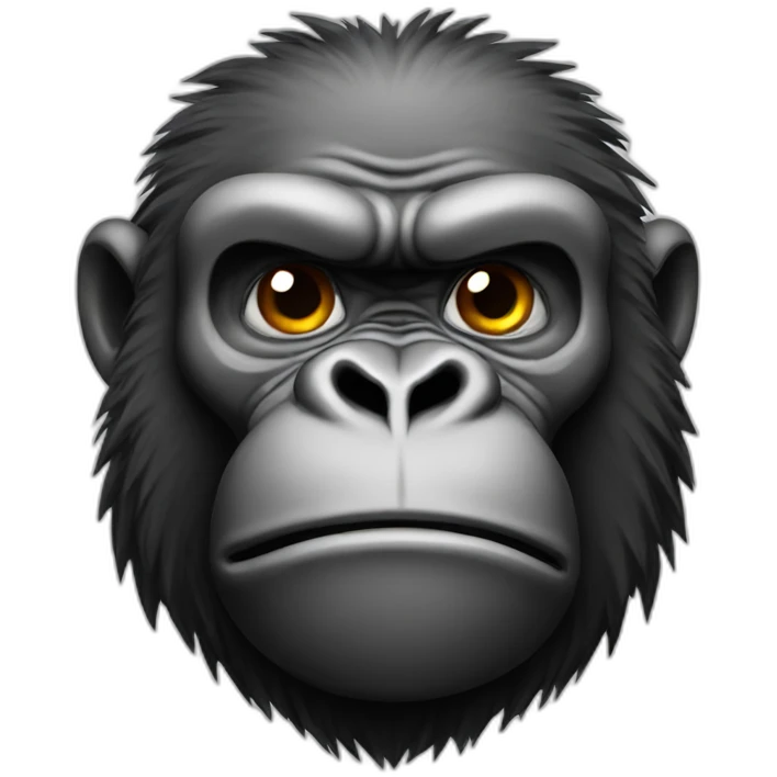a sweating gorilla emoji