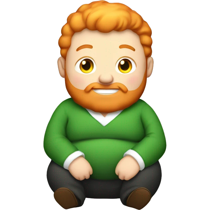 Fat Ginger boy sitting on Santa’s lap emoji
