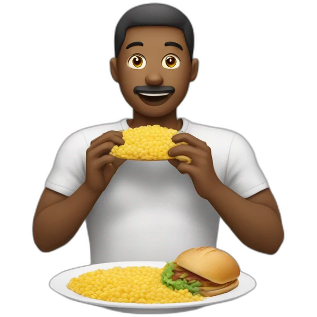 personne qui mange un gros repas emoji