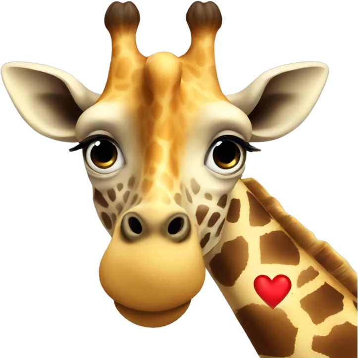 Giraffe with heart emoji