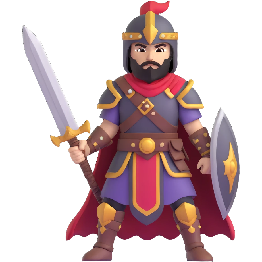 Heroic fantasy warrior avatar emoji