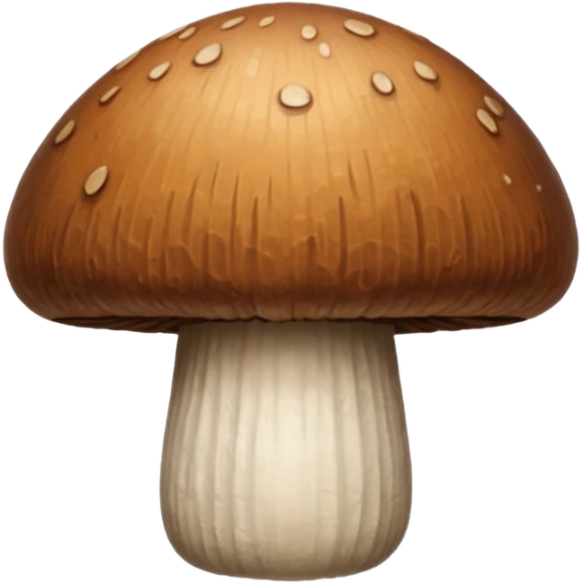 Brown Veiny mushroom head emoji