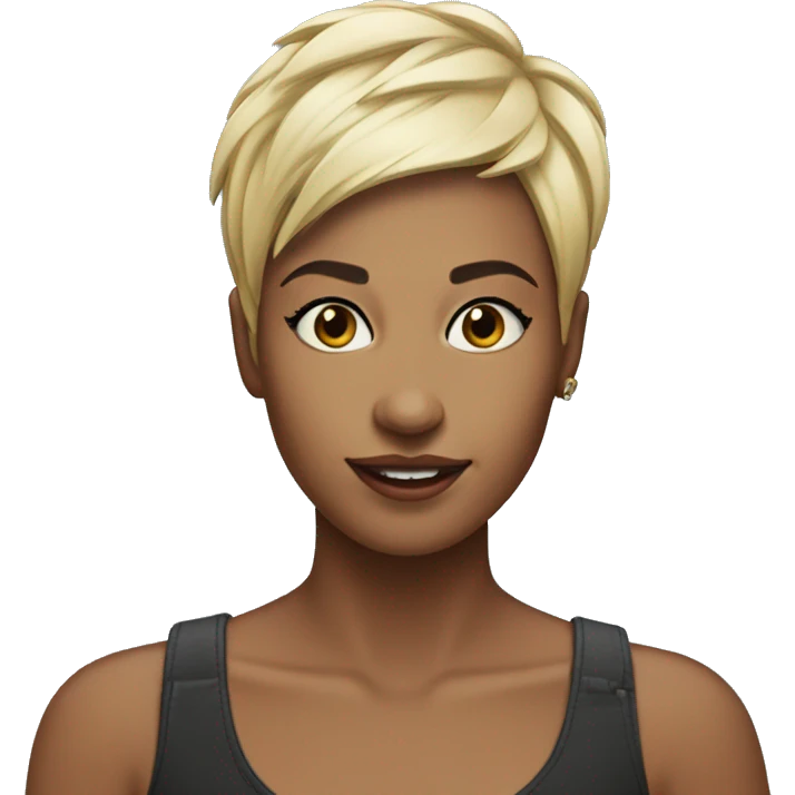 Mulher cabelo pixie cut emoji